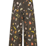 Brown mixed trousers