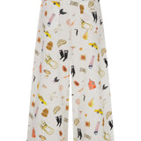 White mixed trousers