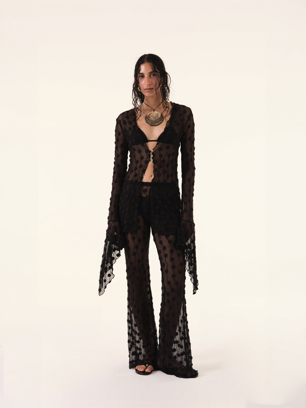 Black Debbie Lace Top