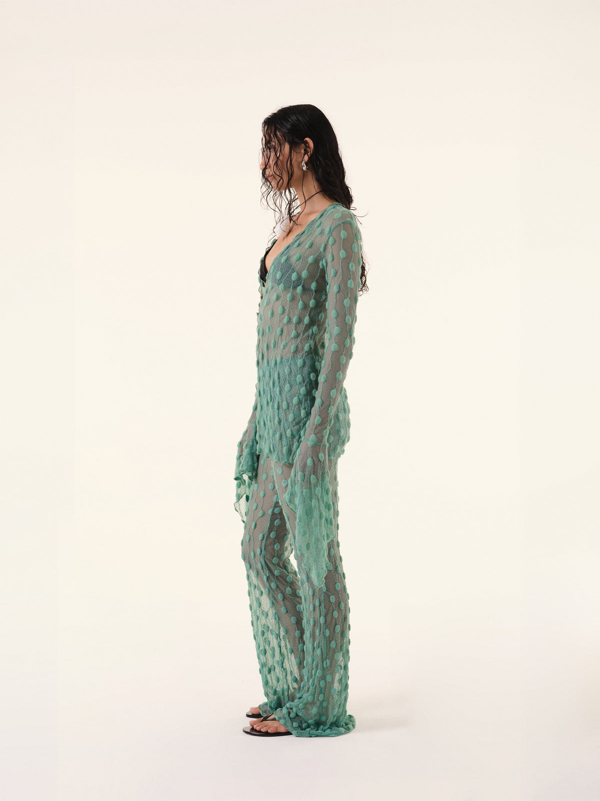 Green Debbie Lace Top