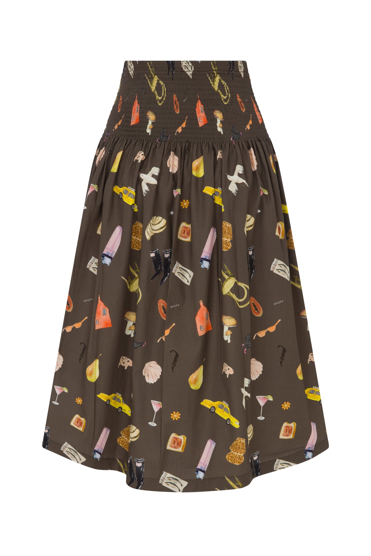 Brown mixed skirt