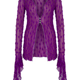 Purple Debbie Lace Top