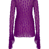 Purple Debbie Lace Top