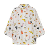 White mixed Owershirt