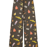 Brown mixed trousers