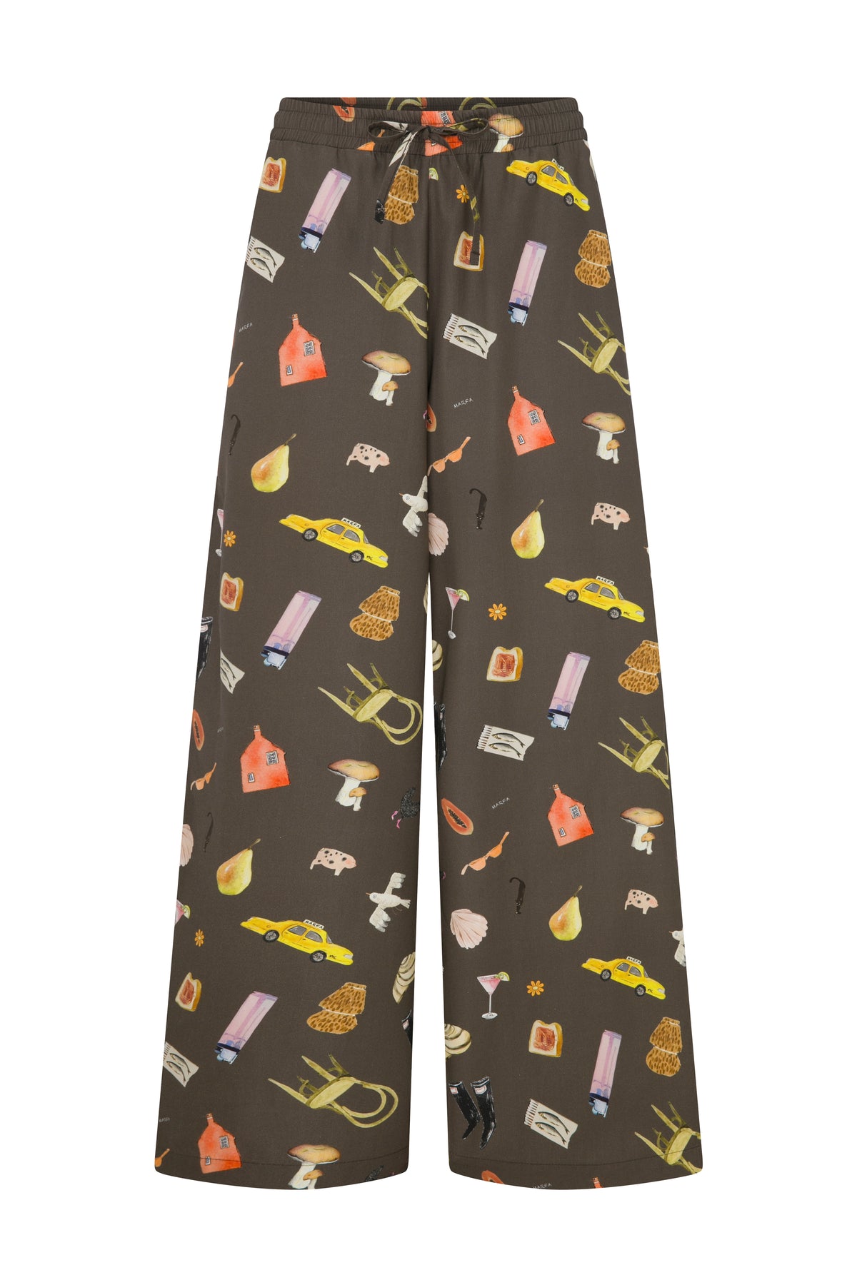 Brown mixed trousers