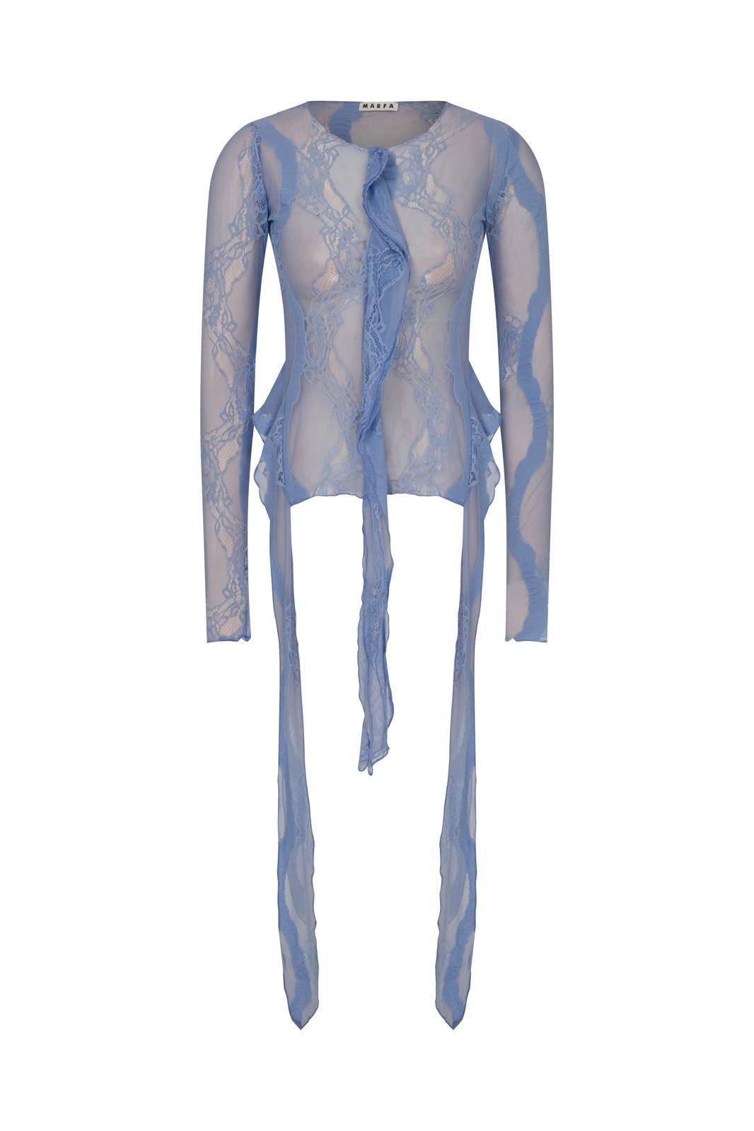 Blue Lace Top