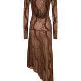 Mocha Mousse Lace Dress