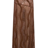 Mocha Mousse Lace Skirt