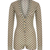 Checked Jumpsuit