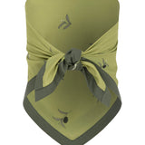 Green Olive Top And Scarf